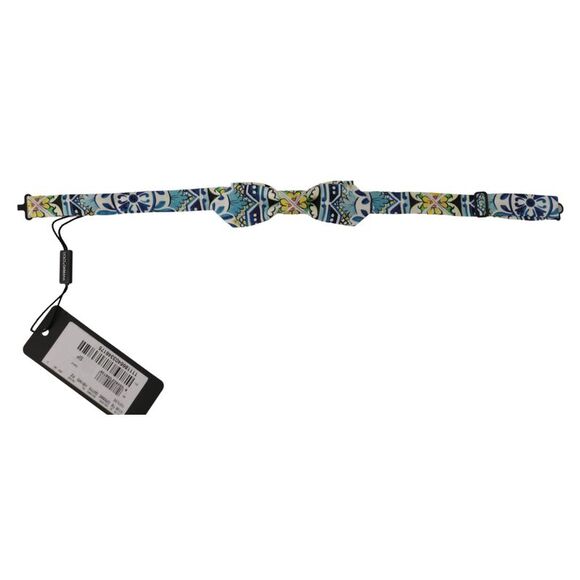 Dolce & Gabbana Majolica Print Silk Bow Men's Tie